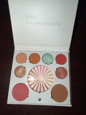 OFRA Multishade Face Palette — Pink, Peach, Coral & Green Highlighters